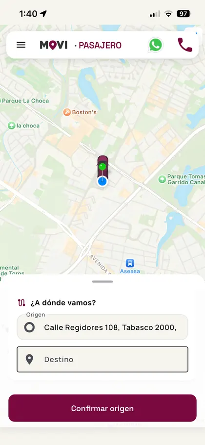 Conductor llegó al punto de encuentro